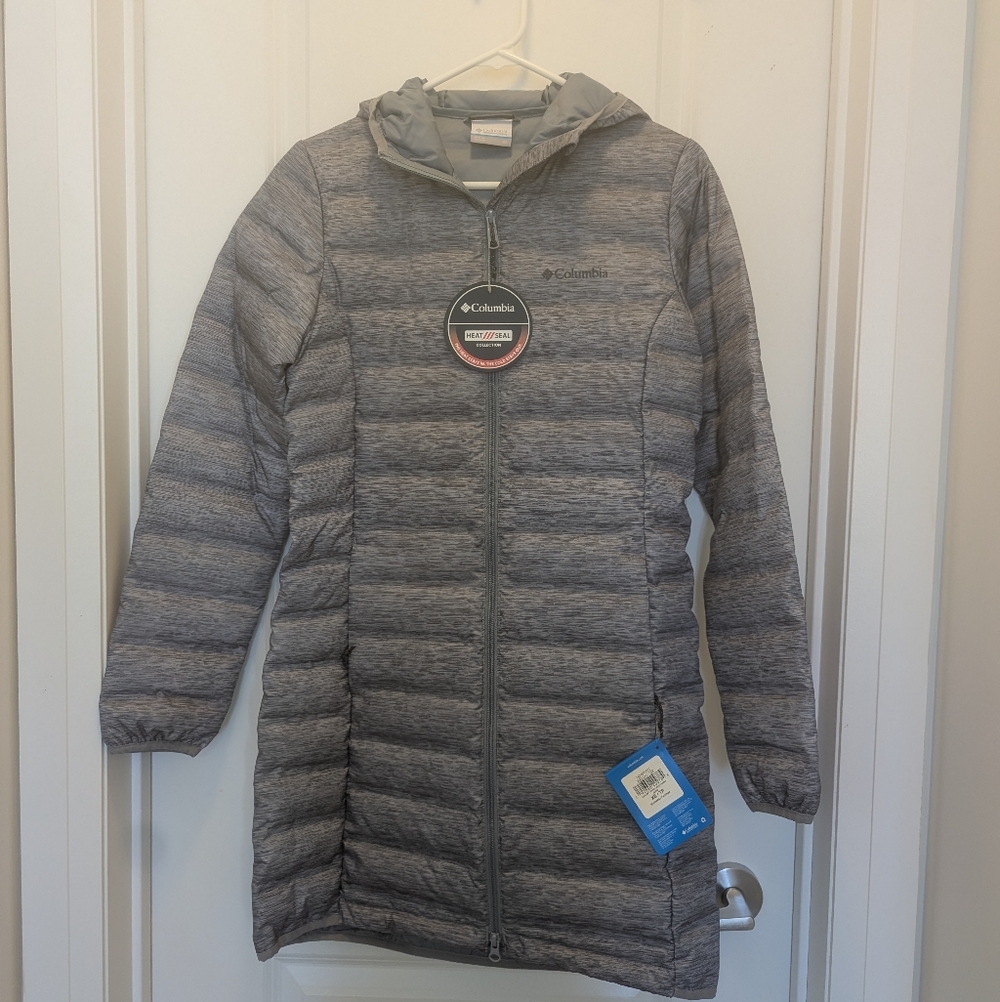 Columbia Women’s Heather Grey Hooded Quilted Puffer Coat